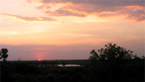 Sunset over the Tonle Sap Lake