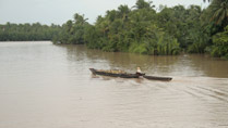 Le fleuve Mekong à Ben Tre au Vietnam
