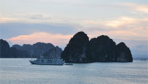 Sunset cruise on Halong Bay