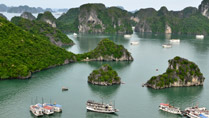 View of Halong Bay from above