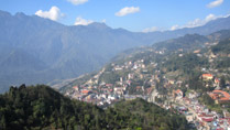 A view of Sapa from the Ham Rong Mountain