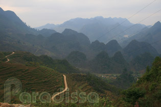 Serrated ridges at Lung Ho, Yen Minh, Ha Giang