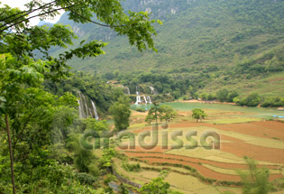 Ban Gioc Waterfall from above