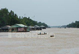 The Mekong River between Vietnam and Cambodia