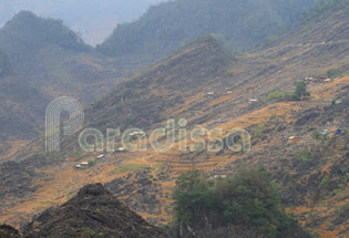 Un flanc de montagne au plateau de Dong Van
