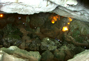 The inside of Sung Sot Cave from above