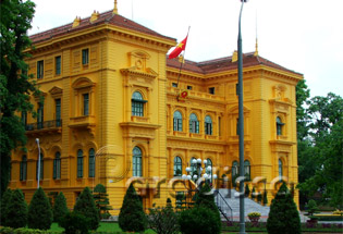 Le palais presidentiel Hanoi au Vietnam