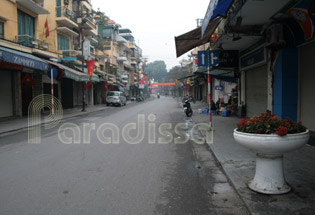 On the first day of Tet, streets are empty