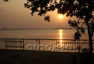 Sunset on the West Lake of Hanoi