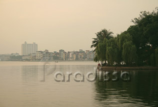 A corner of the Golden Fish peninsula on the West Lake of Hanoi