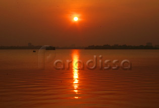 Sunset over the West Lake of Hanoi