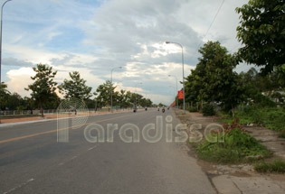 Un rue dans la ville de Vi Thanh Hau Giang Vietnam