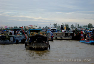 Floating Market on the Mekong River