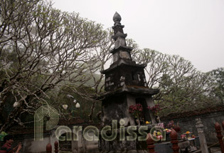 Peaceful stupa garden at Yen Tu Pagoda - Quang Ninh