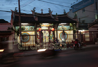 A Chinese Quan Cung Temple at Tra Vinh Town