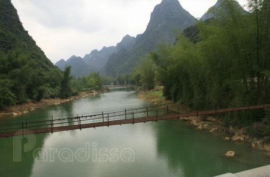 The Quay Son River which supplies water for the Ban Gioc Waterfall