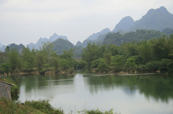 Landscape on the back road to Ban Gioc
