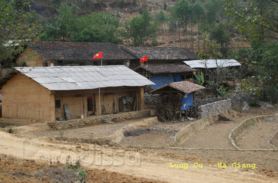 Lo Lo Chai Village at Lung Cu in the Dong Van Plateau in Ha Giang Province
