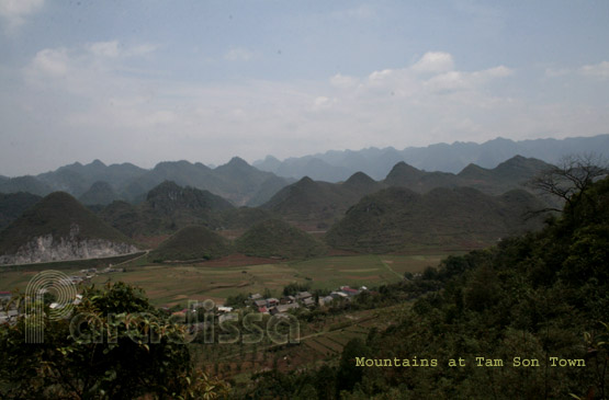 Breathtaking mountains at Tam Son Town in Quan Ba District