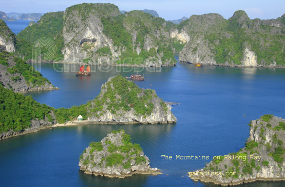 Spectacular islands on Halong Bay Vietnam