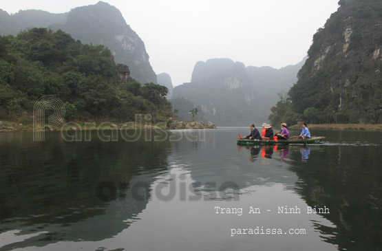 Scenic landscape at Trang An is best enjoyed by rowing boat