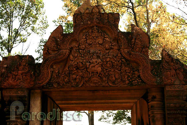 Carvings at the Banteay Srei Temple