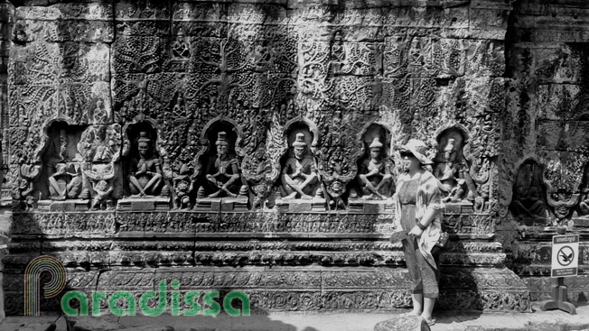 Bas-reliefs at the Preah Khan Temple in Siem Reap, Cambodia