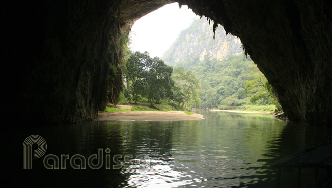 A great view from inside the cave