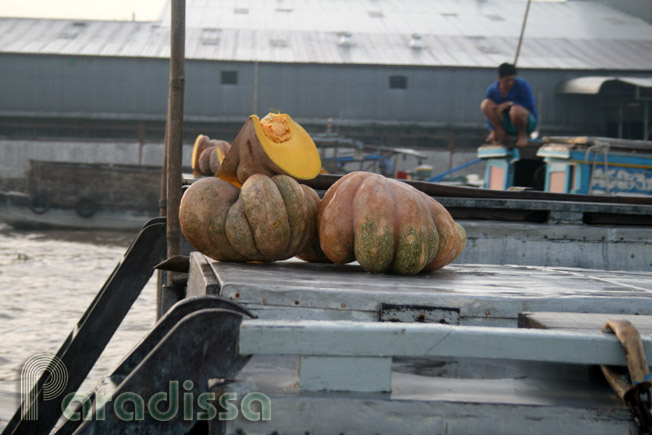 Pumpkins for sale at Cai Rang Floating Market