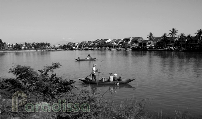 The Thu Bon River in Hoi An Vietnam