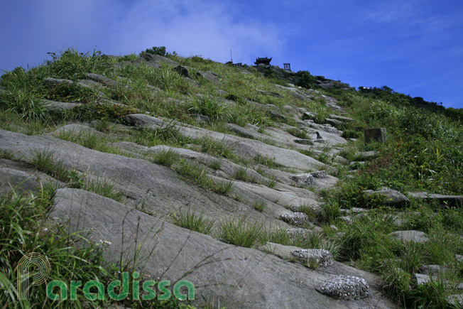 Rocky path to the summit of Yen Tu Mountain
