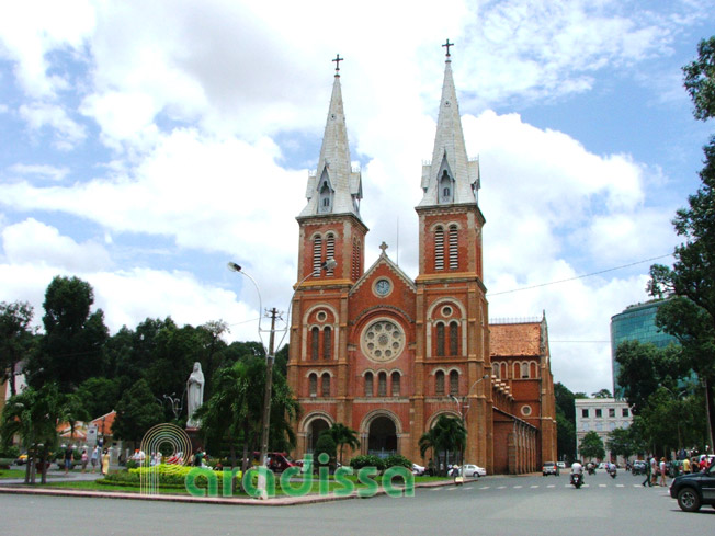 La cathédrale de Notre Dame à Ho Chi Minh Ville Vietnam