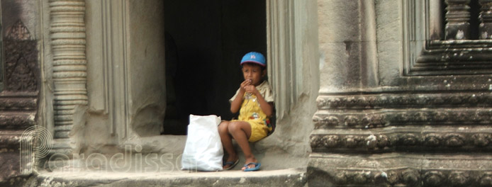 A kid at Angkor