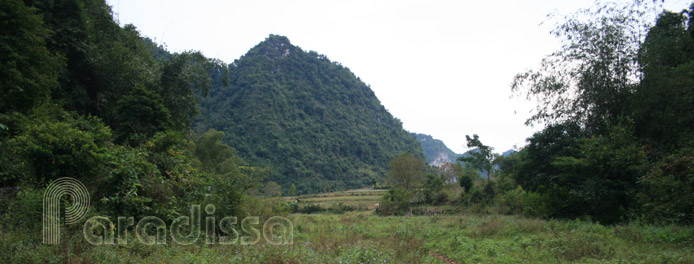 Le paysage dur un trek au village de Na Nieng