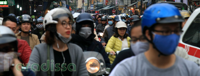 Traffic in the Old Quarter of Hanoi