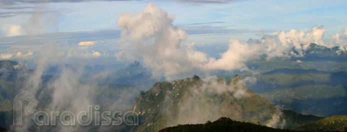 A heavenly landscape on the trek to the summit of Bach Moc Luong Tu, Bat Xat, Lao Cai, Vietnam
