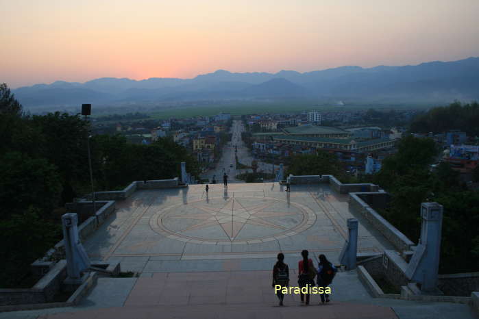 A commanding view of Dien Bien Phu City from the former French Strongpoint Dominique 2 Hill