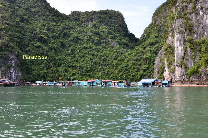 A floating village on Halong Bay Vietnam