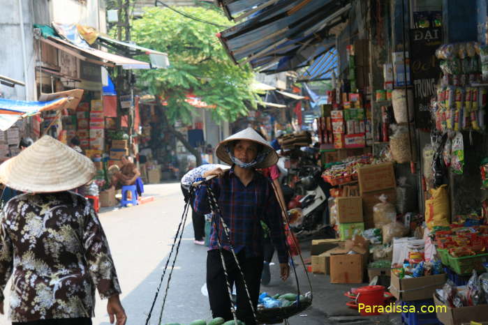 A street vendor in Hanoi