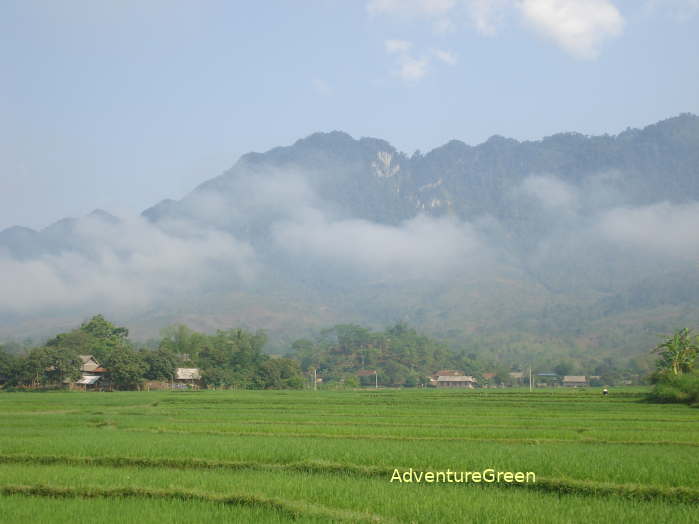 Idyllic landscape at the Mai Chau Valley
