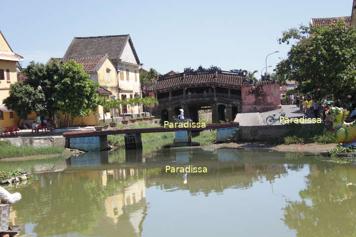 The Japanese covered bridge in Hoi An Vietnam
