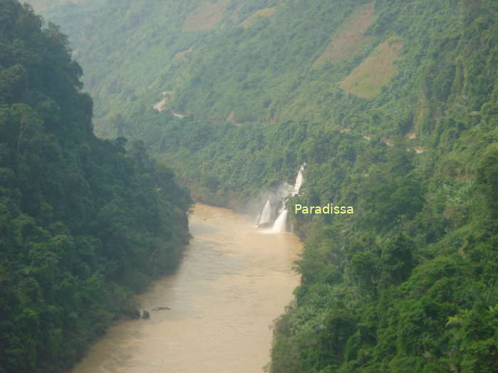 A waterfall on the Chay River at Coc Ly, Bac Ha District, Lao Cai Province