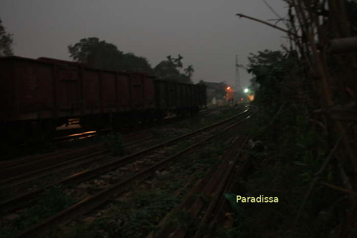 Rail tracks at the Pho Lu Train Station