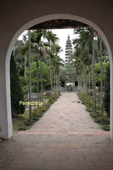 Entrance path to the Pho Minh Pagoda in Nam Dinh Vietnam