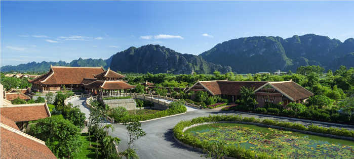 Ninh Binh is known for amazing luxury resorts amid breathtaking natural landscape