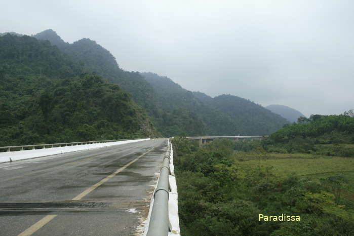 Ho Chi Minh Road which travels through part of the Cuc Phuong National Park in Ninnh Binh Province