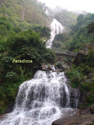 The stunning Cat Cat Waterfall in Sapa