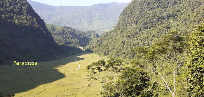 View of a valley from a trek at Pu Luong Nature Reserve
