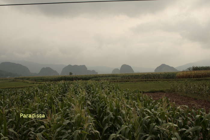 Scenic countryside at Vinh Loc District, Thanh Hoa Province, Vietnam