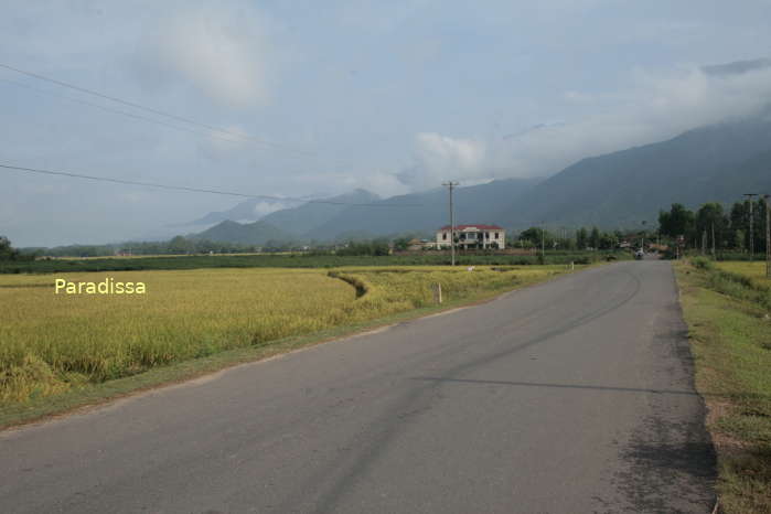 Idyllic countryside at the base of the Tam Dao Mountain Range